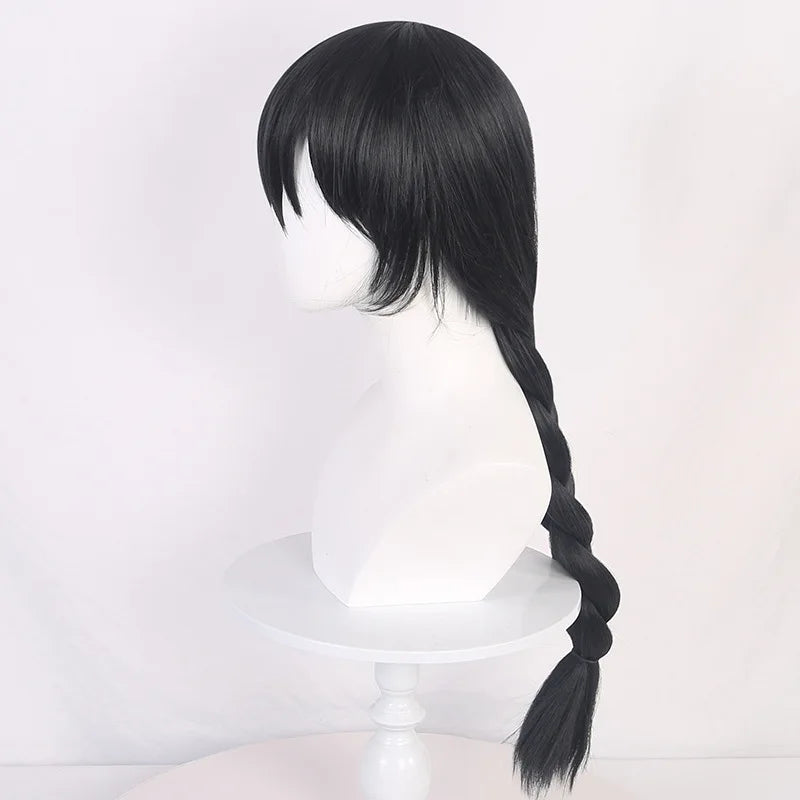 Amanai Riko Cosplay Wig Blue Black Big Braided Heat Resistant Synthetic Hair Anime Wigs