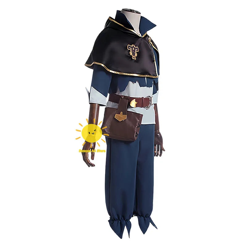 Anime Black Clover Cosplay Asta Cosplay Costumes Tops Pants Shawl Bag Headband Asta Suits Wig Halloween Carnival Cos Adult Men