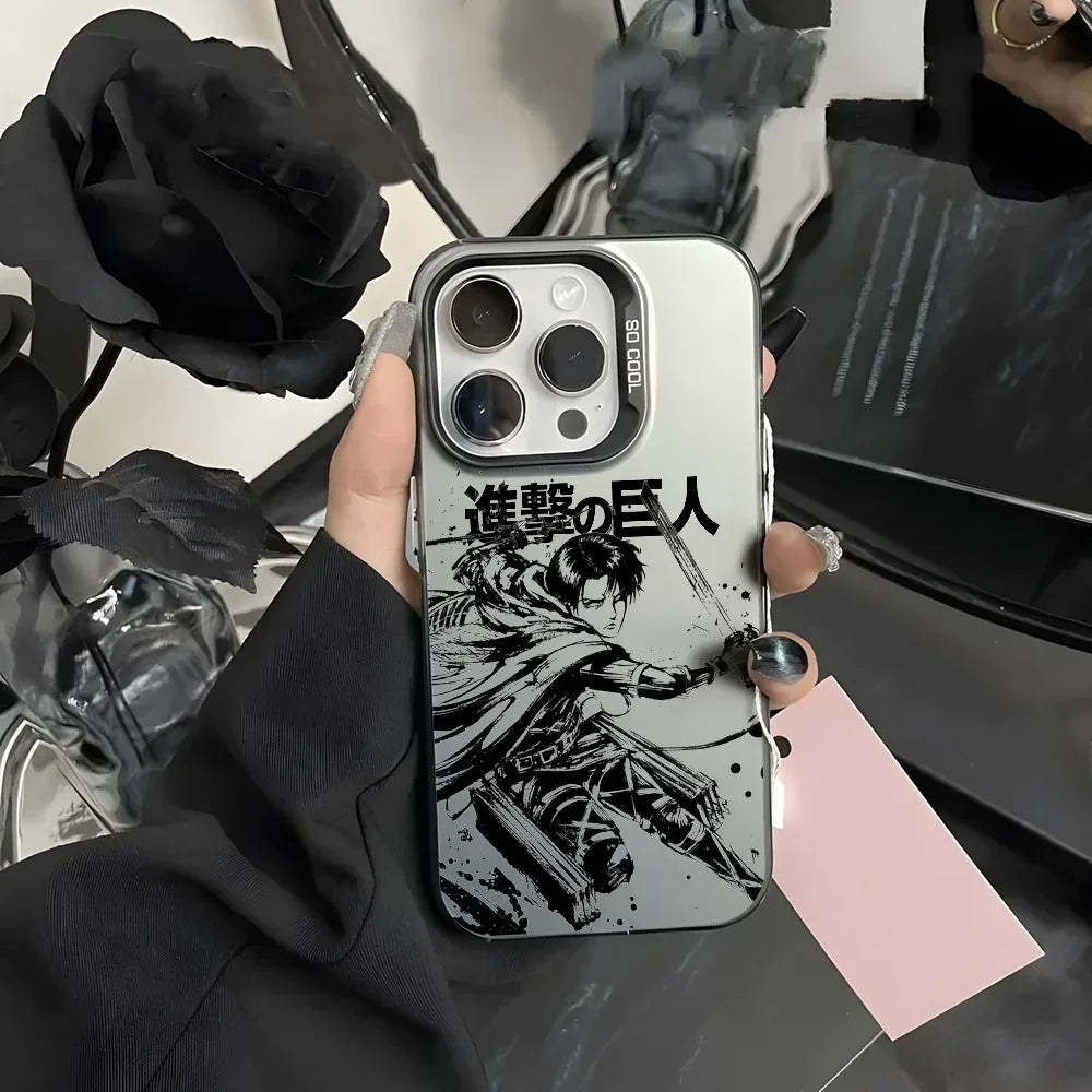 Hot Anime Attack on Titan Phone Case For iPhone 17 16e 16 15 14 13 12 11 mini Pro Max X XR XSMAX 8 7 Air Plus Anti Fall Matte