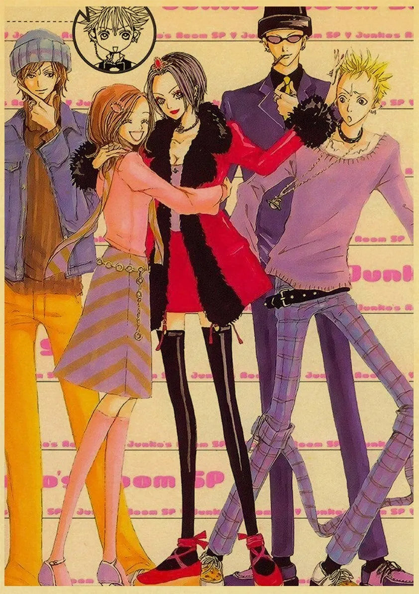 NANA Anime Canvas Poster  Vintage Japanese Comic Art for Living Room Bar Caf Wall Dcor