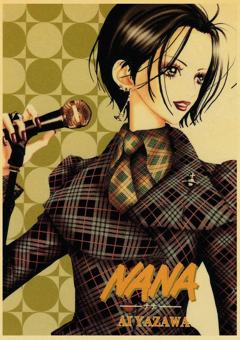 NANA Anime Canvas Poster  Vintage Japanese Comic Art for Living Room Bar Caf Wall Dcor
