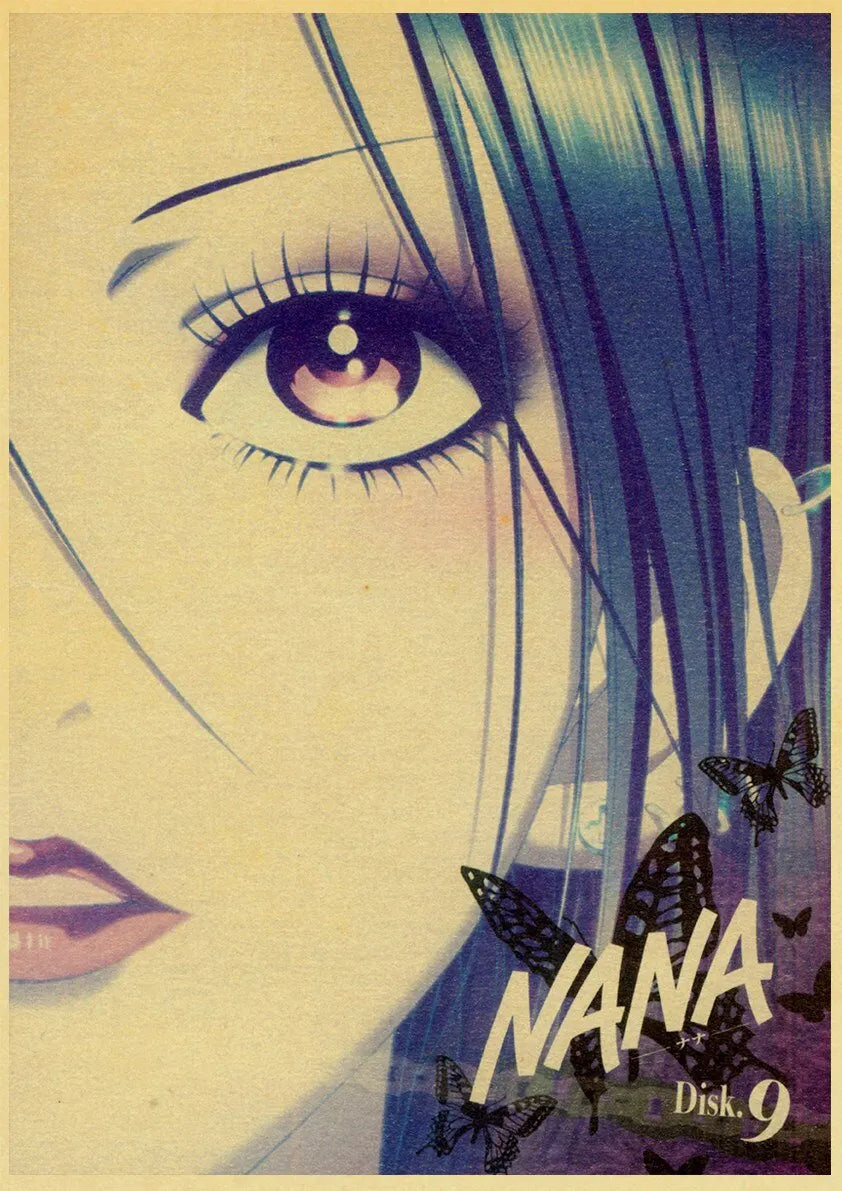 NANA Anime Canvas Poster  Vintage Japanese Comic Art for Living Room Bar Caf Wall Dcor