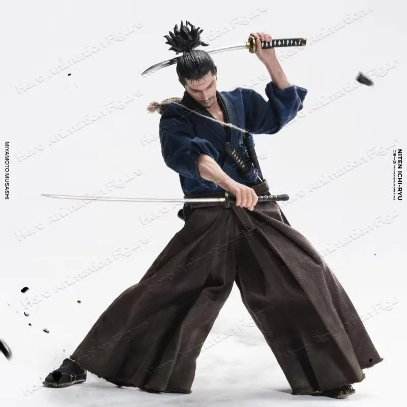 In Stock 1/12 Semi-finished Miyamoto Musashi Figure Cloth Wandering Warrior Articulated Action Figure Collection Toy Gift