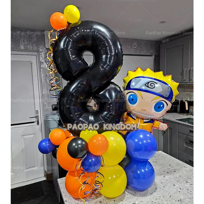 Classic Naruto Shippuden Balloon Bouquet  Decoration Holiday Surprise Present for Teenagers and Anime Enthusiasts