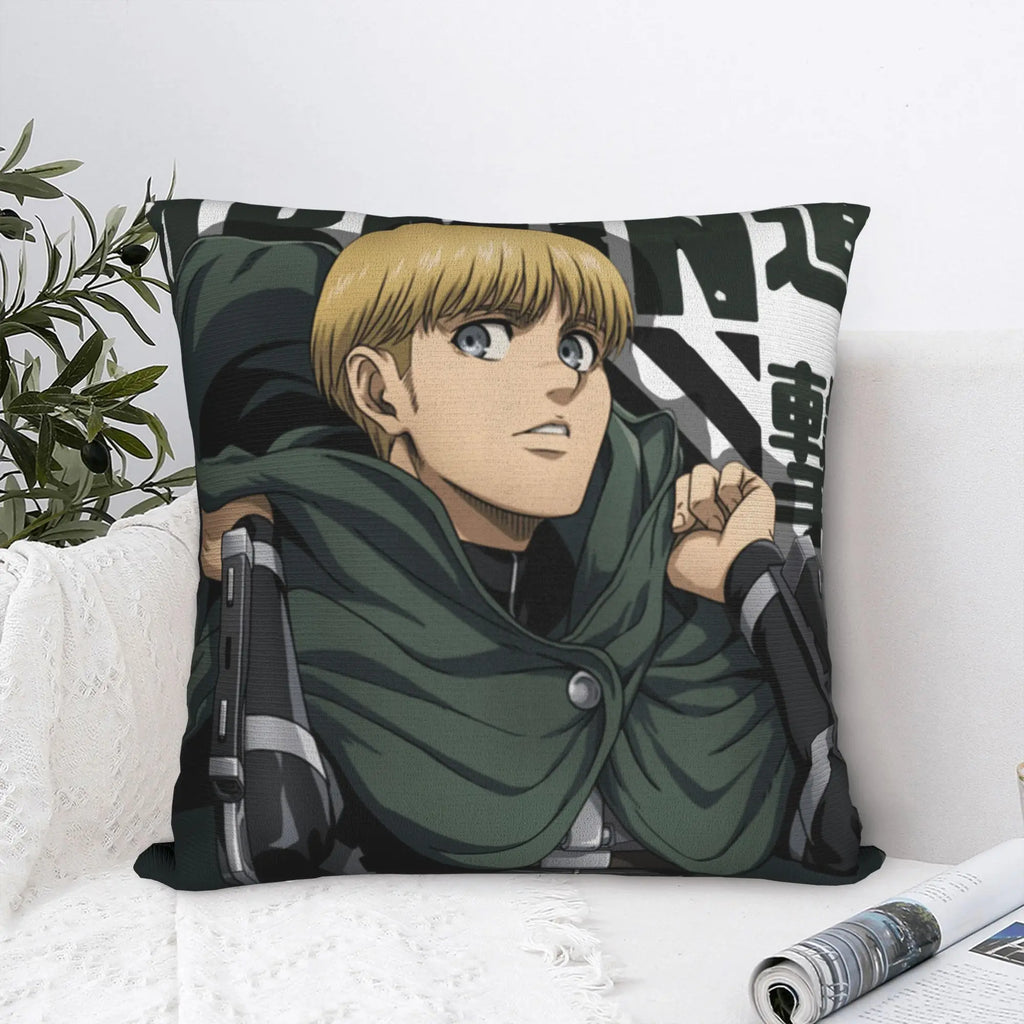 Armin Arlert AOT Anime Pillowcase Printing Fabric Cushion Cover Decorative  Pillow Case Cover Seater Square 40*40cm