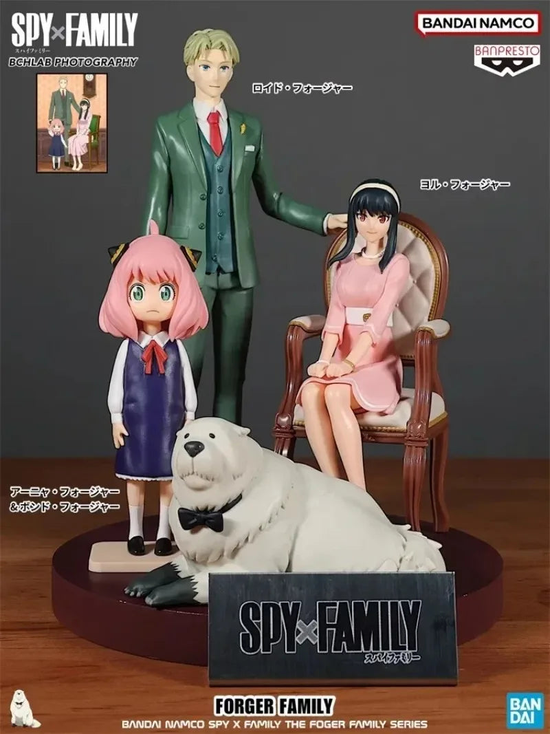 In stock Original Bandai Anime SPY×FAMILY Furyu Anya Forger Loid Forger Bond Forger Yor Forgerr Action Figure model Toys Gifts