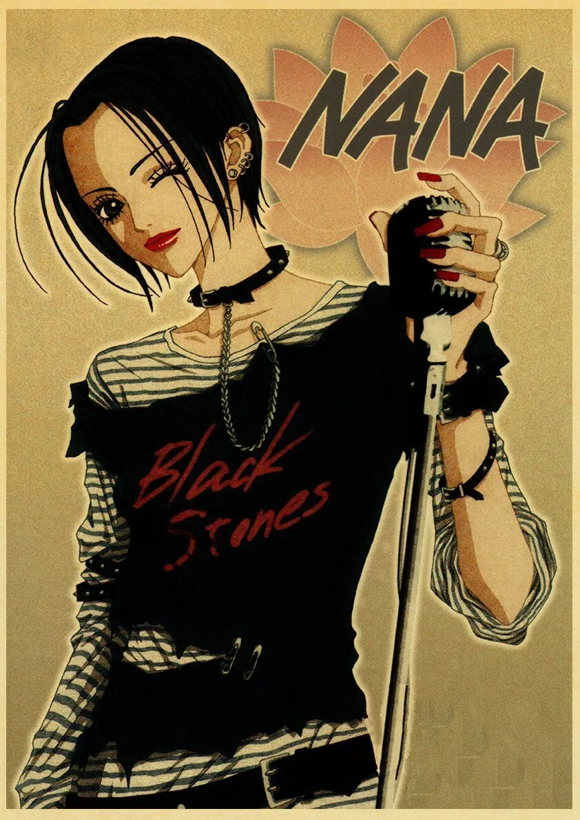 NANA Anime Canvas Poster  Vintage Japanese Comic Art for Living Room Bar Caf Wall Dcor