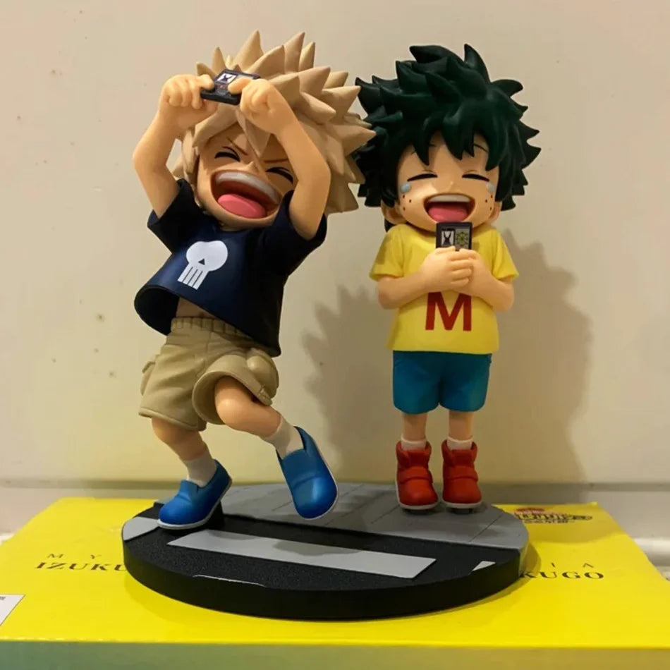 In Stock New Anime My Hero Academia Midoriya Izuku Bakugou Katsuki Childhood Anime Figure Toys for Kids Christmas Gift