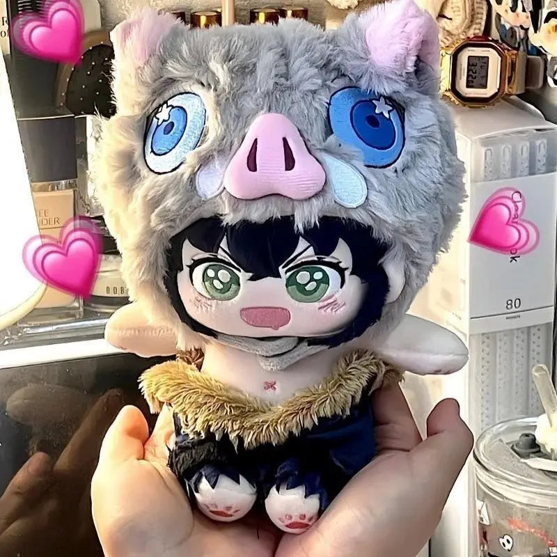 20cm Demon Slayer Hashibira Inosuke  Plush Cute Kawaii Stuffed Doll Anime Figure Pillow Cosplay Birthday Gift