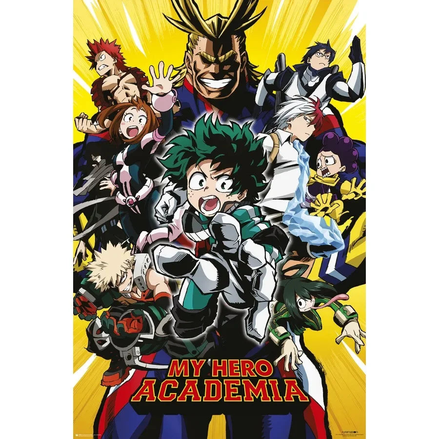 Japanese Anime My-Hero-Academia Poster Cartoon Manga Canvas Painting Wall Art Pictures Home Kids Room Decor Gift