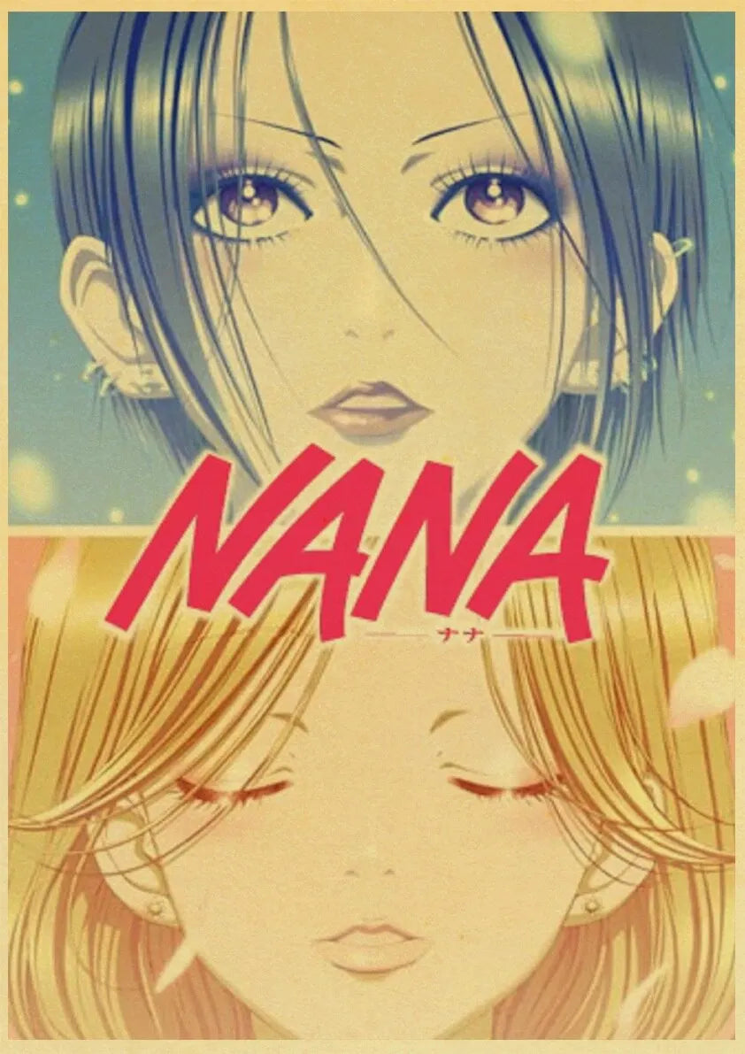 NANA Anime Canvas Poster  Vintage Japanese Comic Art for Living Room Bar Caf Wall Dcor