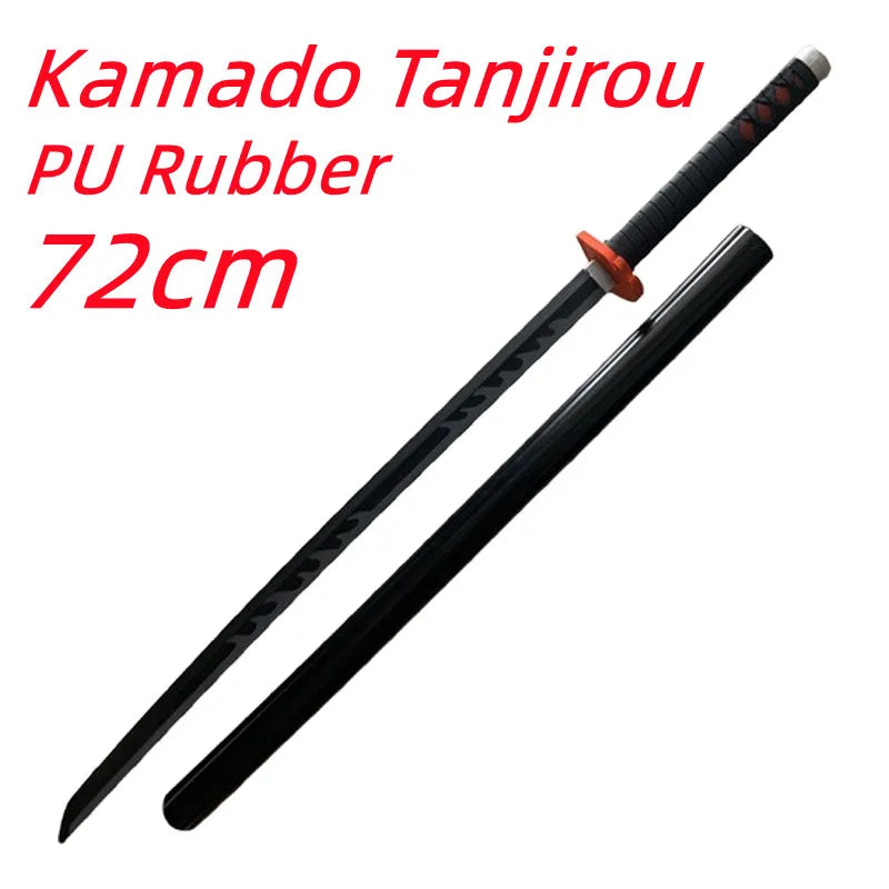 Demon Slayer Katana Original Assembled Anime Sword Cosplay Weapon Orange Tomioka Giyuu Kamado Tanjirou Swords 72cm