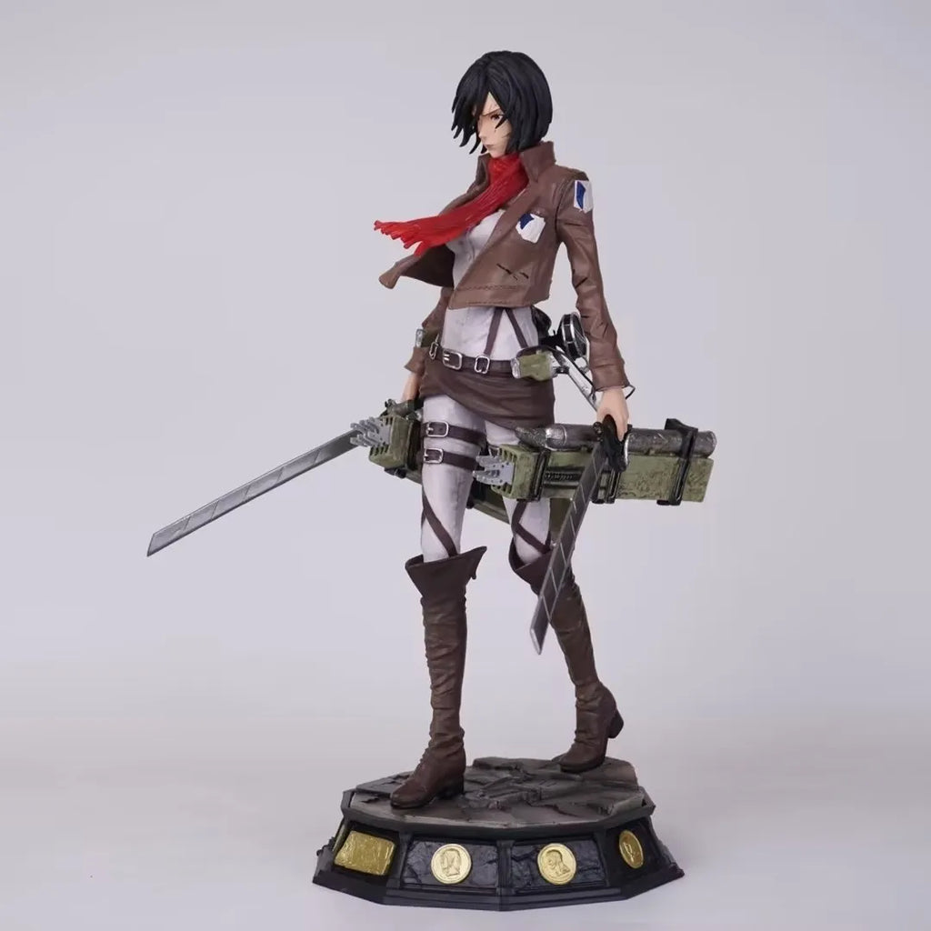 Attack On Titan Mikasa Ackerman Gk Standing Boxed Collectible Anime Statue Figurine Desktop Decoration For Adult Collectors