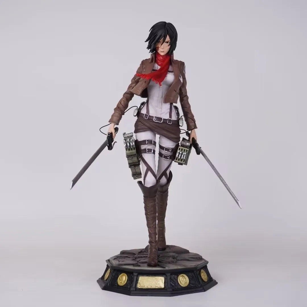 Attack On Titan Mikasa Ackerman Gk Standing Boxed Collectible Anime Statue Figurine Desktop Decoration For Adult Collectors