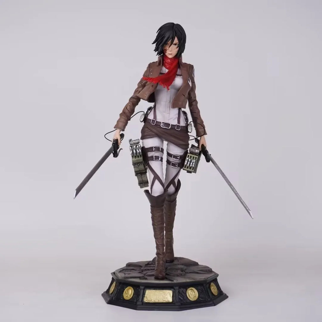 Attack On Titan Mikasa Ackerman Gk Standing Boxed Collectible Anime Statue Figurine Desktop Decoration For Adult Collectors